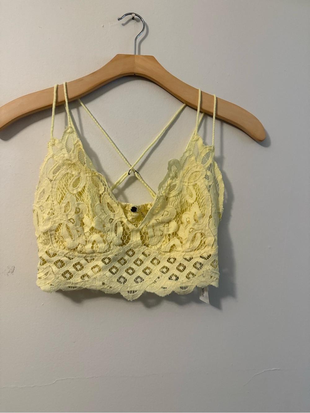 Free People Cream Crochet Lace Bralette
